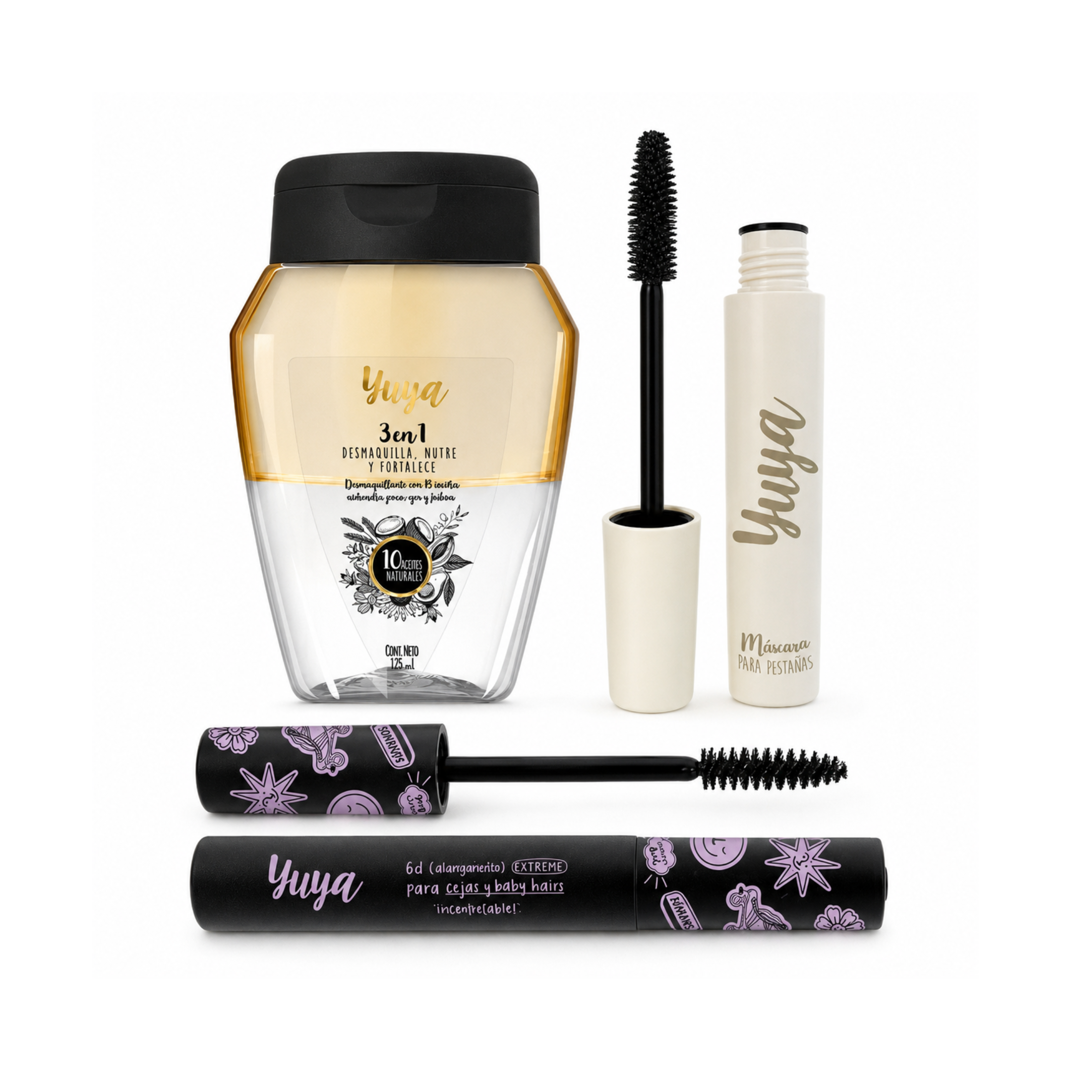 SET LOOK NATURAL DESMAQUILLANTE + RIMEL 10 ACEITE + RIMEL - Imagen 2