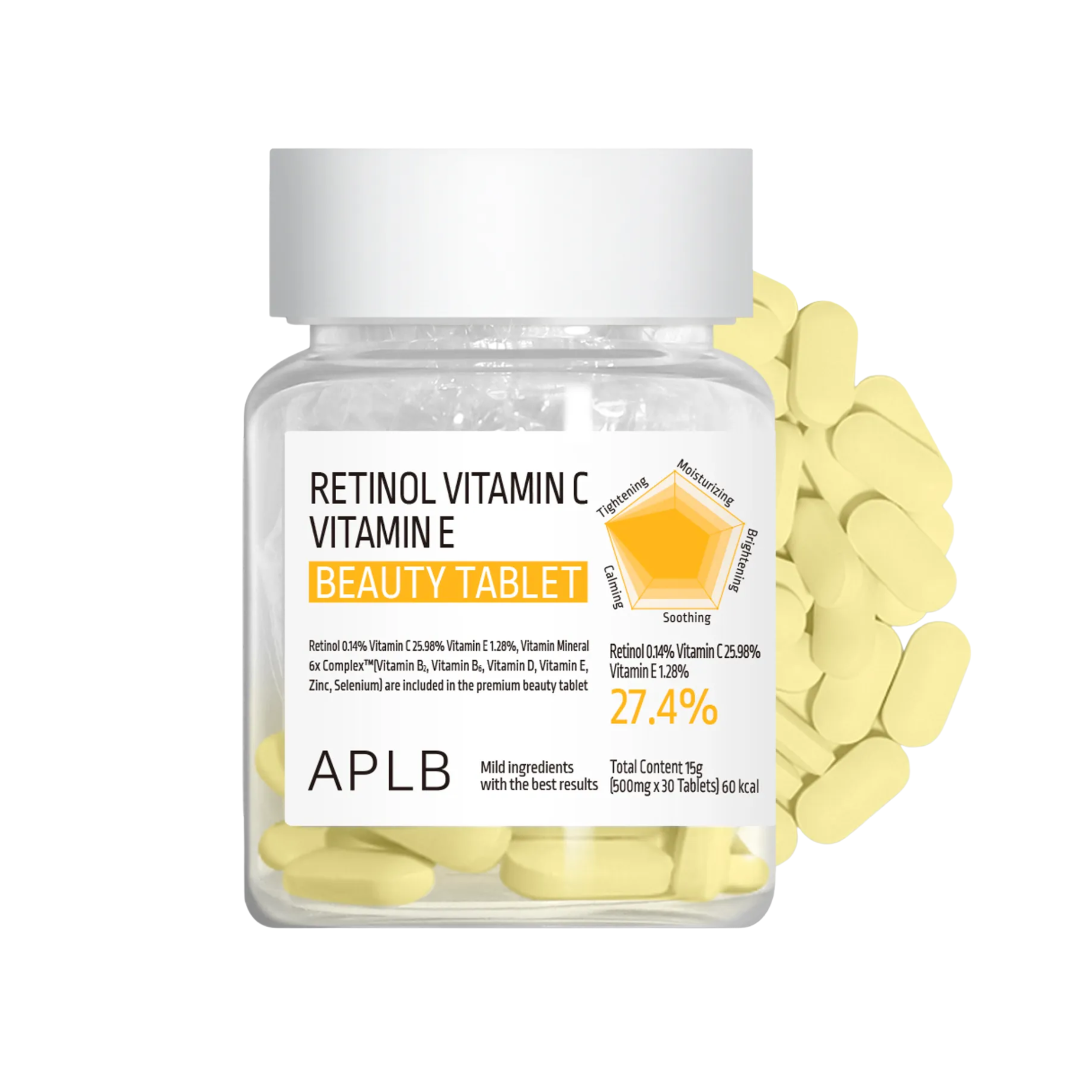 Retinol Vitamin C Vitamin E Beuty Tablet
