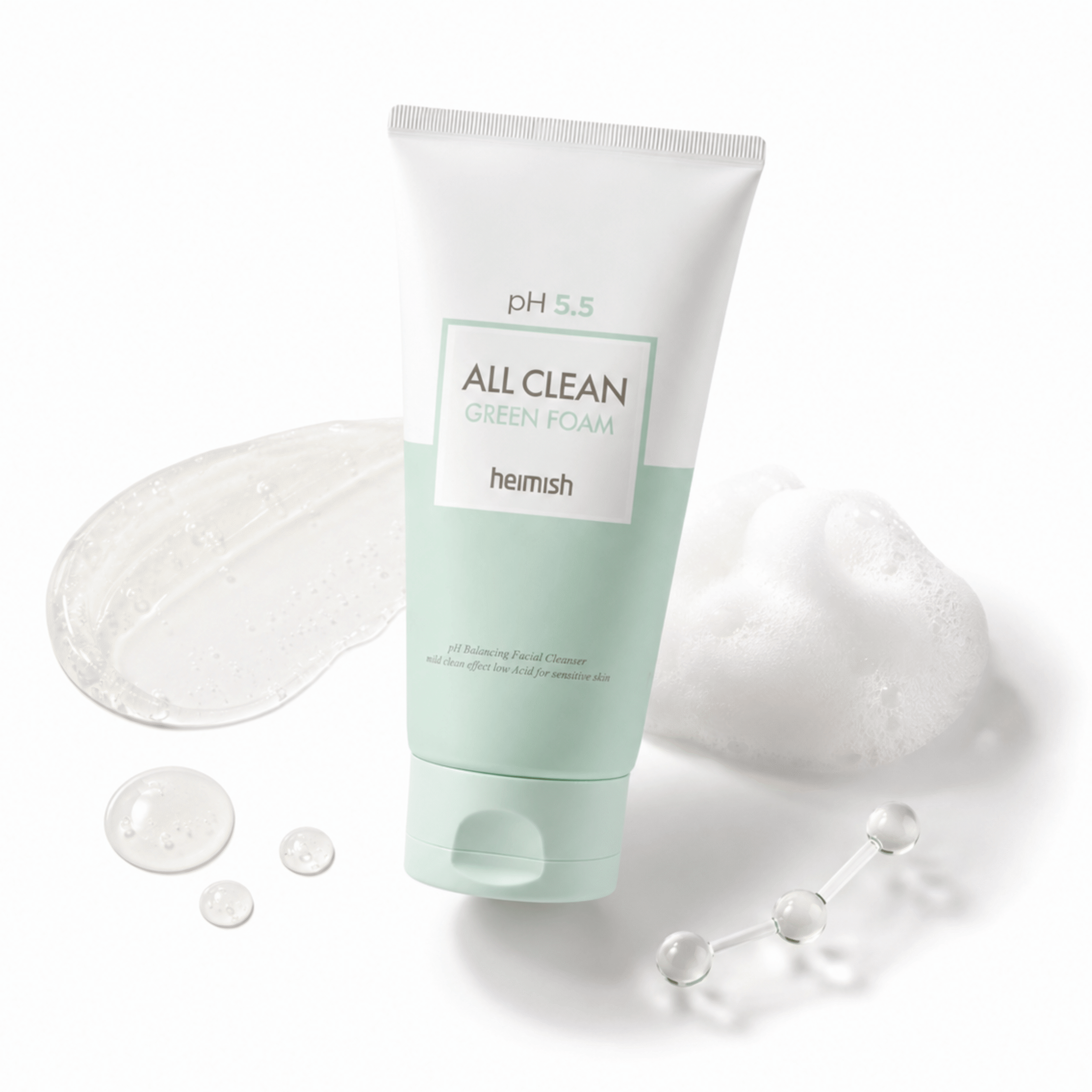 All Clean Green Foam - Limpiador facial hidratante de espuma verde
