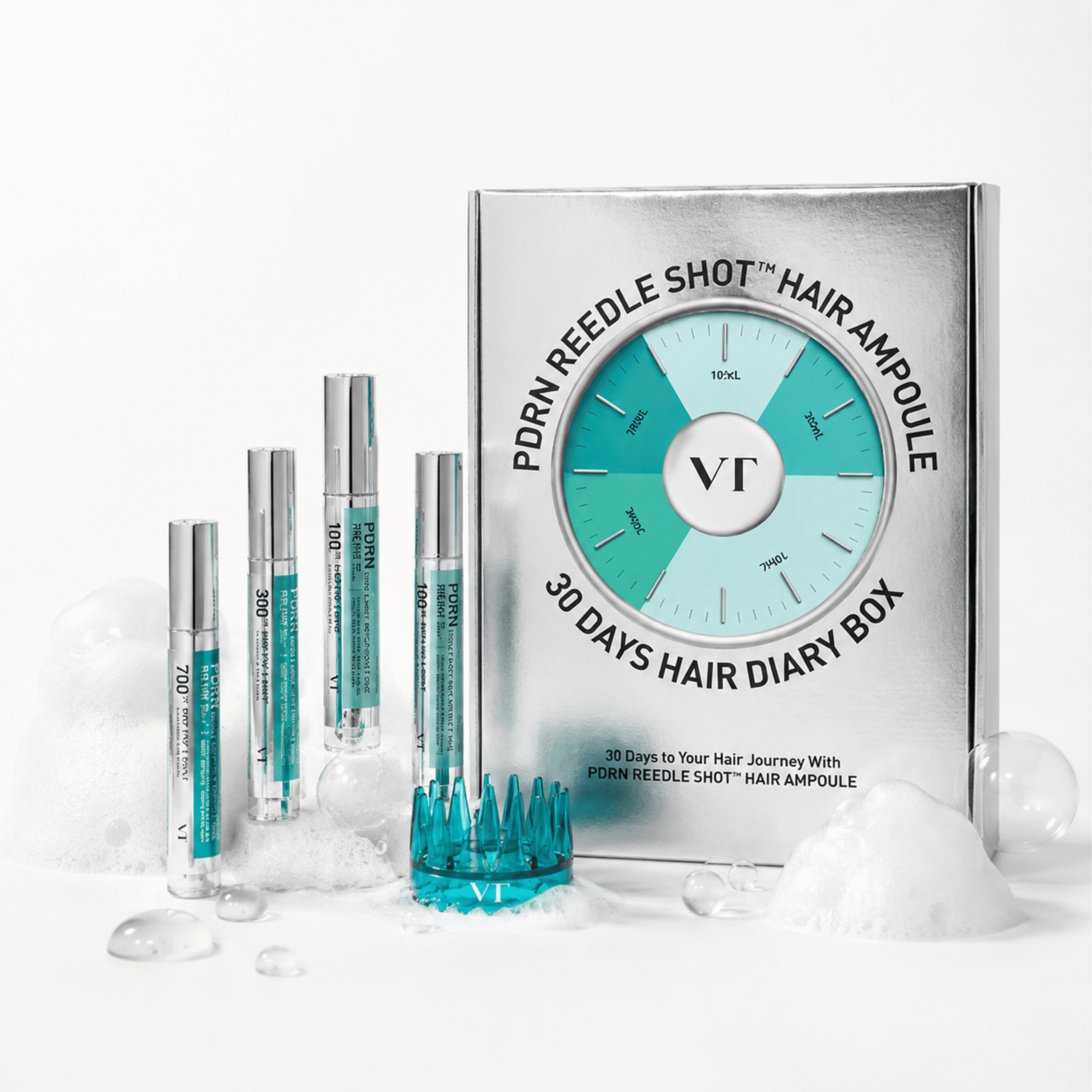 Pdrn Reedle Shot Hair Ampoule 30 Days Hair Diary Box
